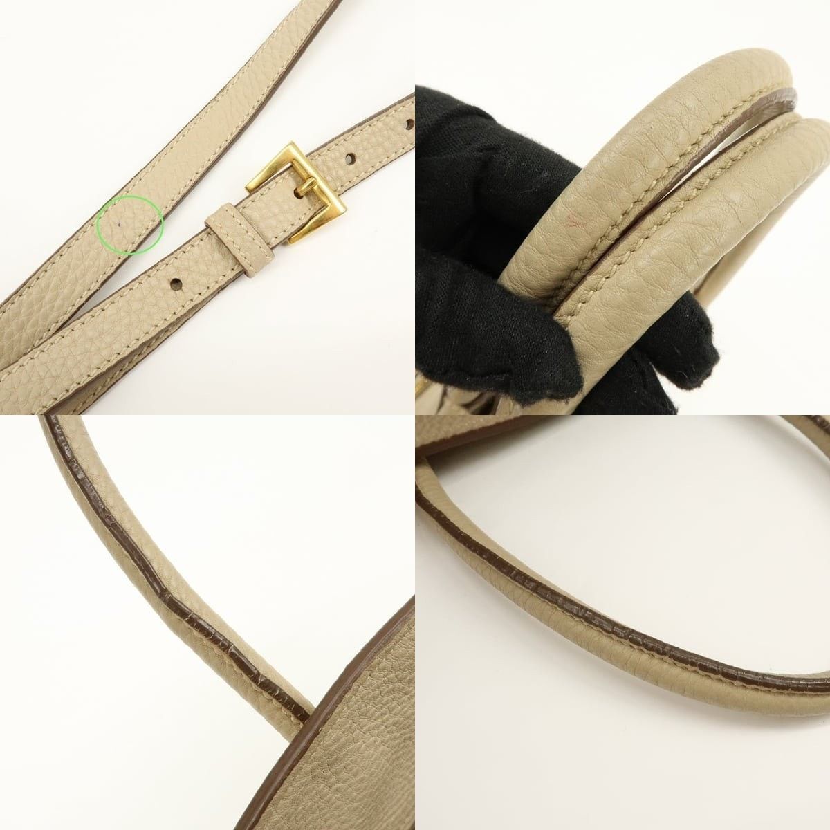 Prada Prada Vitello Daino Shoulder Bag Beige Size ONE SIZE - 4 Thumbnail