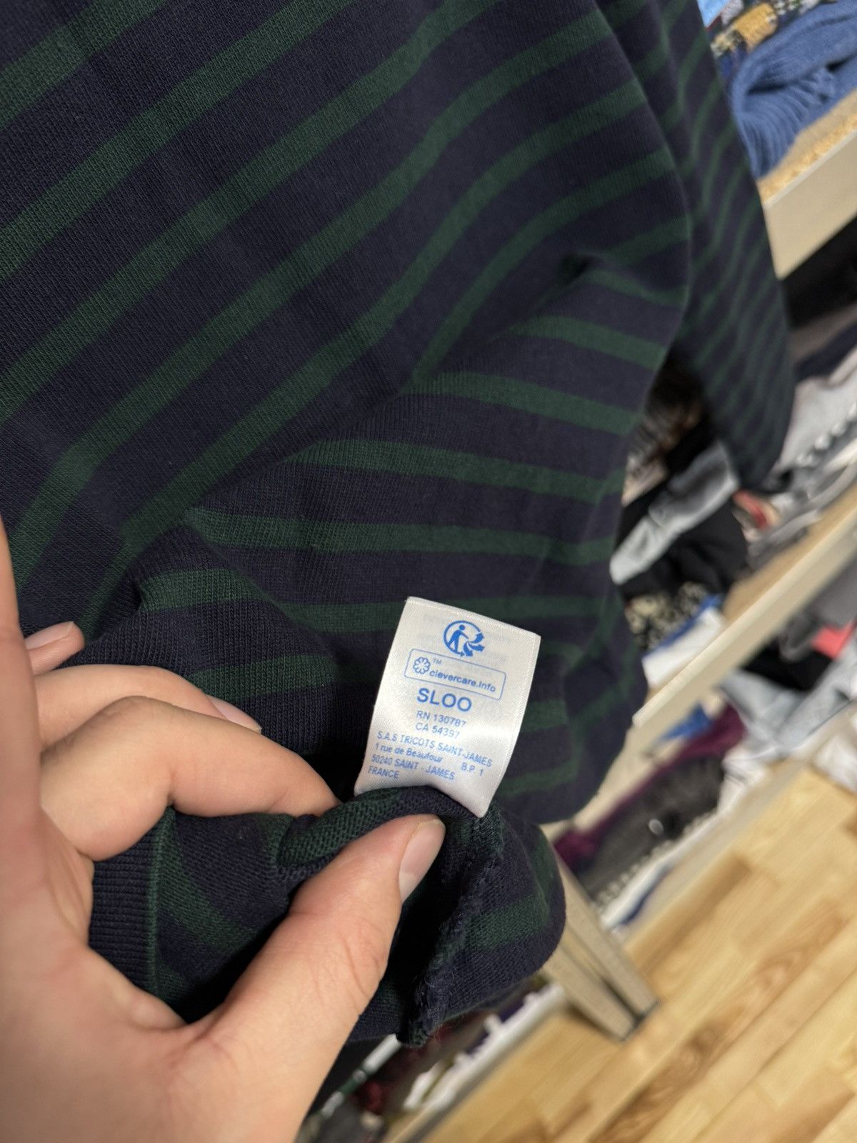 Saint James Saint James Striped Long Sleeve Sweatshirt Kurt Cobain Sz S Size S / US 4 / IT 40 - 5 Thumbnail