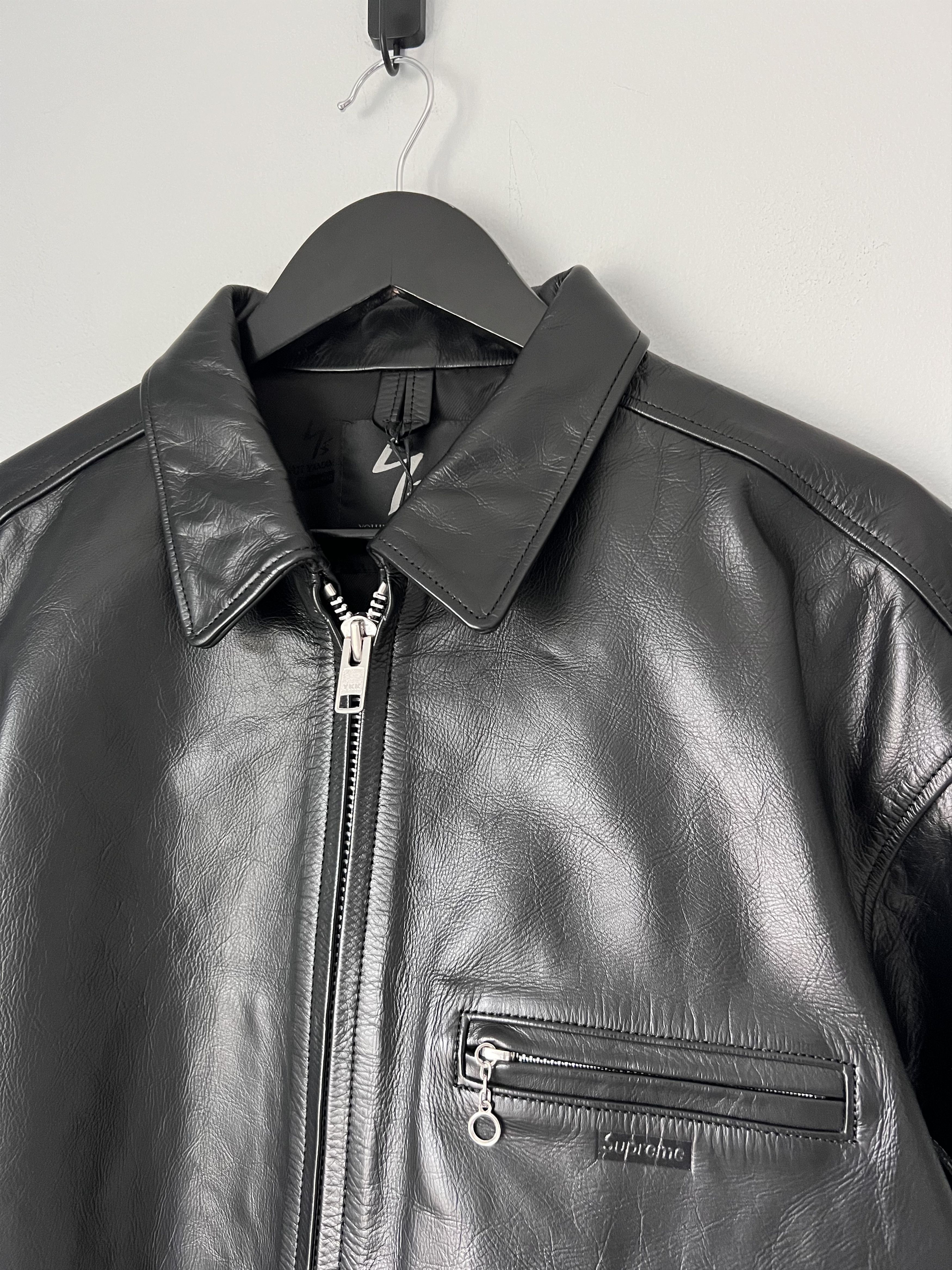 Supreme × Yohji Yamamoto Supreme Y's by Yohji Yamamoto Leather Jacket in Black Size US L / EU 52-54 / 3 - 7 Thumbnail