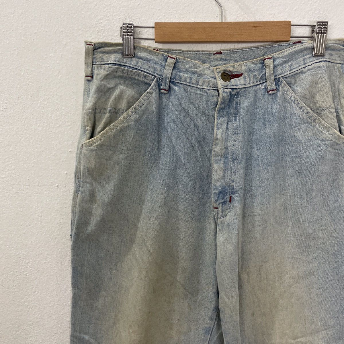Japanese Brand Vintage Bee Bell Workwear Denim Jeans Size US 31 - 3 Thumbnail