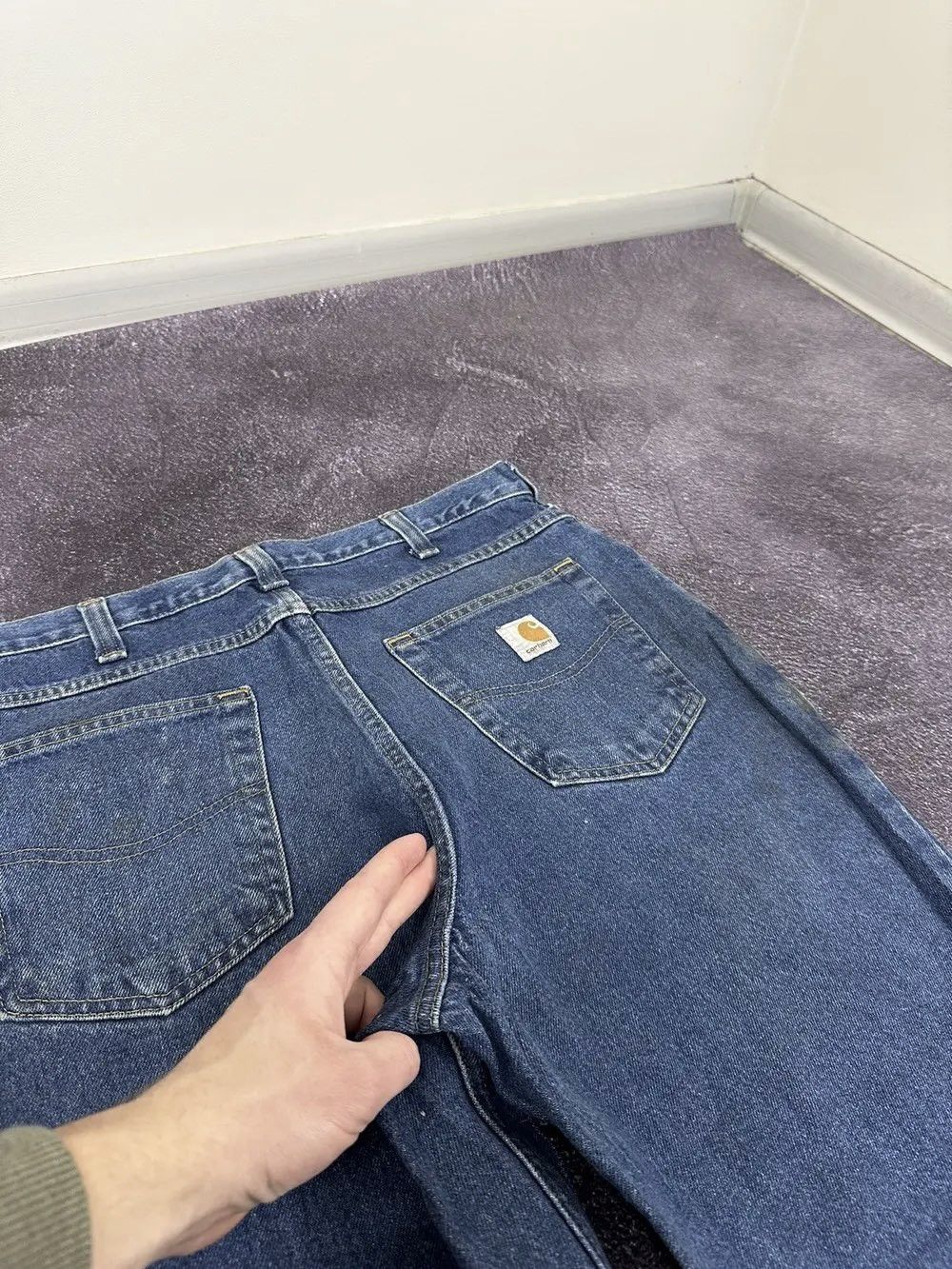 Carhartt Vintage Carhartt USA Stone Washed Faded Opium Y2K Work Jeans Size US 32 / EU 48 - 7 Thumbnail