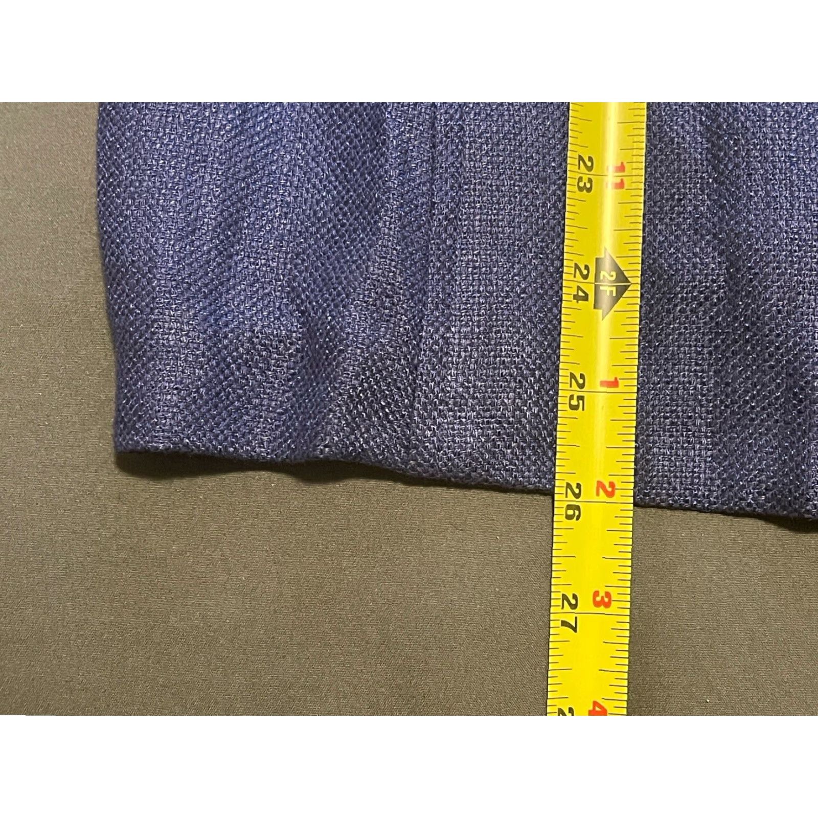 Eileen Fisher Eileen Fisher Blazer Women L Blue Linen Blend Unlined Solid Career Casual Jacket Womens Size L / US 10 / IT 46 - 3 Thumbnail