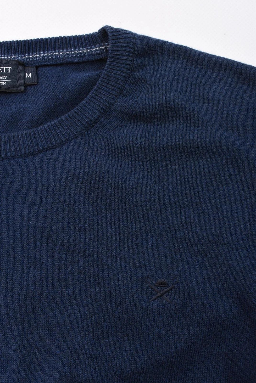 Hackett Hackett London Navy Pima Cotton Crewneck Jumper Size US M / EU 48-50 / 2 - 2 Thumbnail