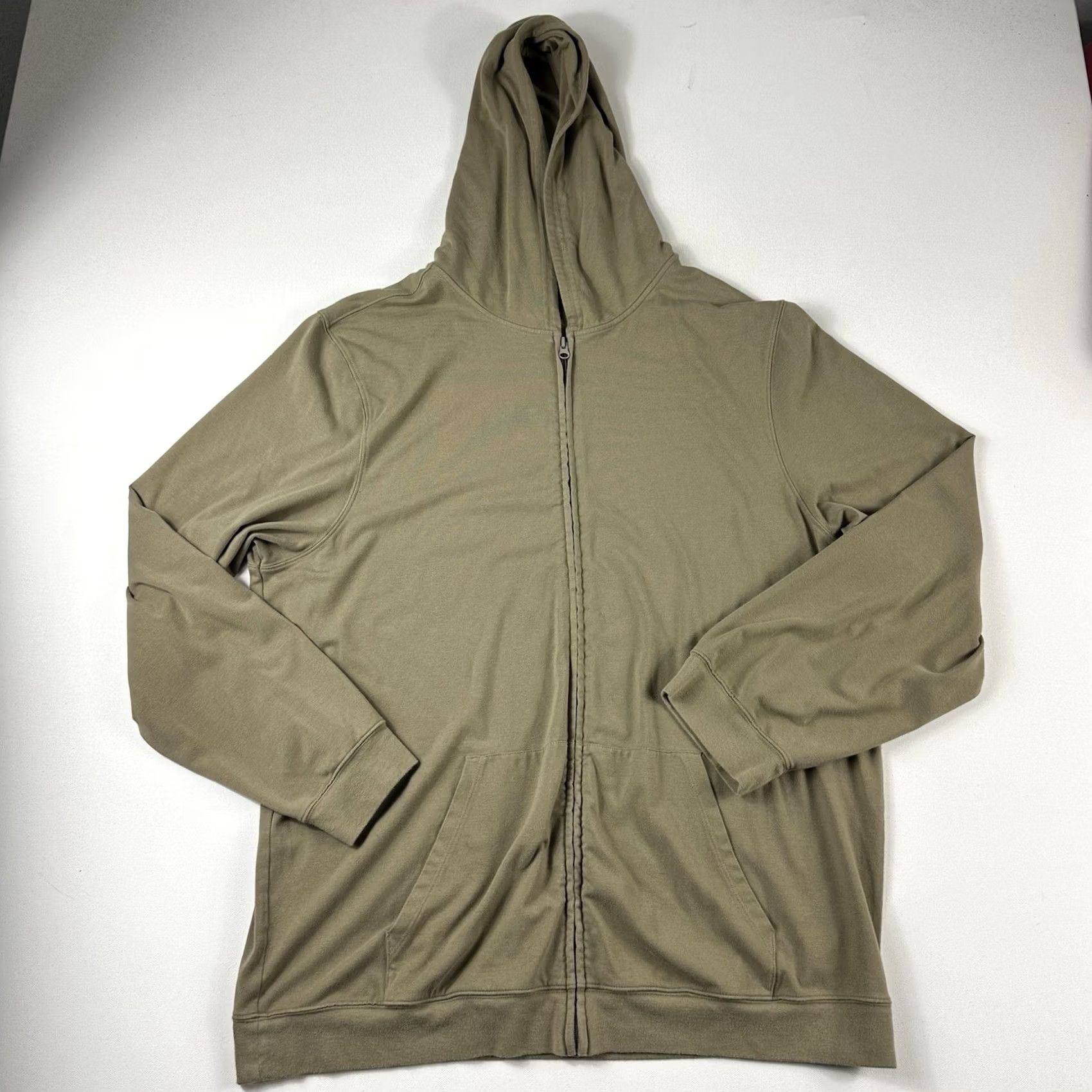 SKIMS SKIMS Full Zip Up Hoodie Sweatshirt Brown Classic Relaxed Women's XL Active Cotton Fleece Zip Hooded Pockets Solid Long Sleeve Sweatshirt Size XL / US 12-14 / IT 48-50 - 2 Thumbnail