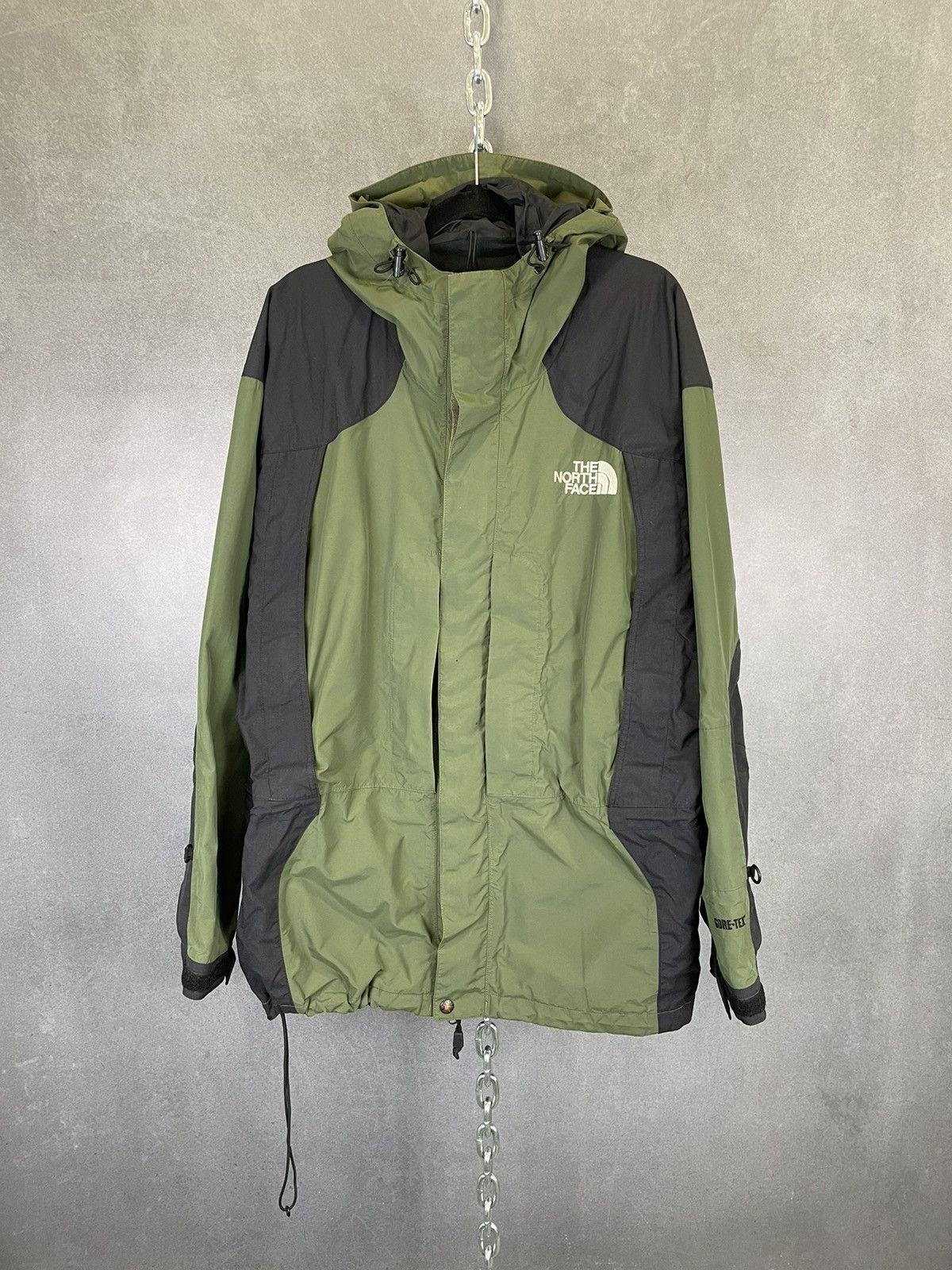 image of Vintage Olive The North Face Gore Tex Parka XL in Green, Men's