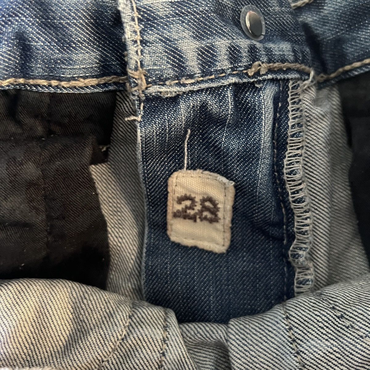 Affliction × Monarchy × Vintage Monarchy Atalier Patched and Distressed Low Rise Jeans Size US 29 - 8 Thumbnail