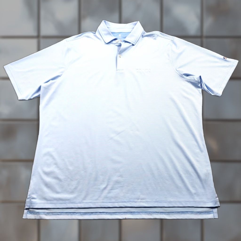 Vintage Fairway & Greene Polo Shirt Mens 2XL Blue Stripe Trump Golf Performance USA Size US XXL / EU 58 / 5 - 1 Thumbnail