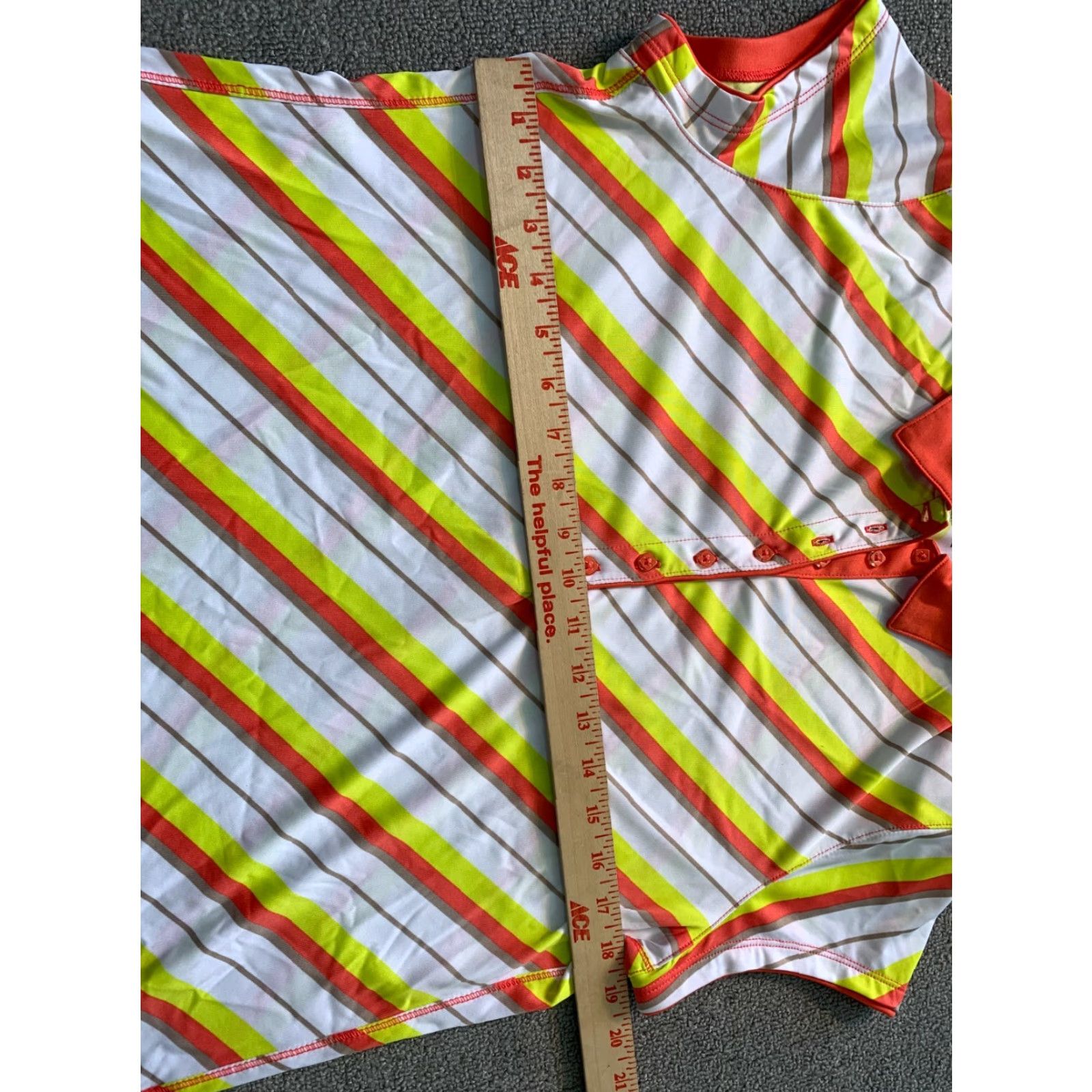 Good American Golf America Short Sleeve Polo Womens Large L Collar Polyester Multicolor Golf Activewear Women Mens Size 36" / US 14 / IT 50 - 5 Thumbnail