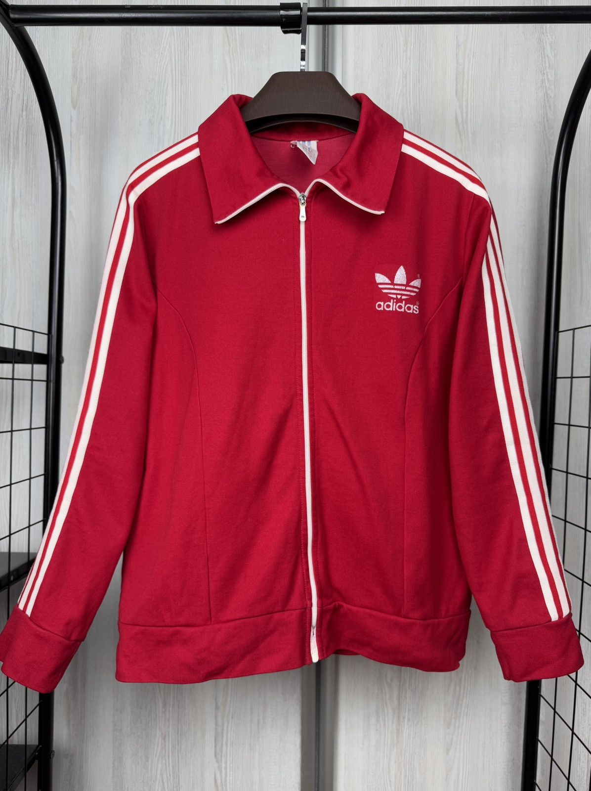 Adidas Adidas Originals Vintage 80s Red Track Suit Jacket Pants Size US L / EU 52-54 / 3 - 13 Thumbnail