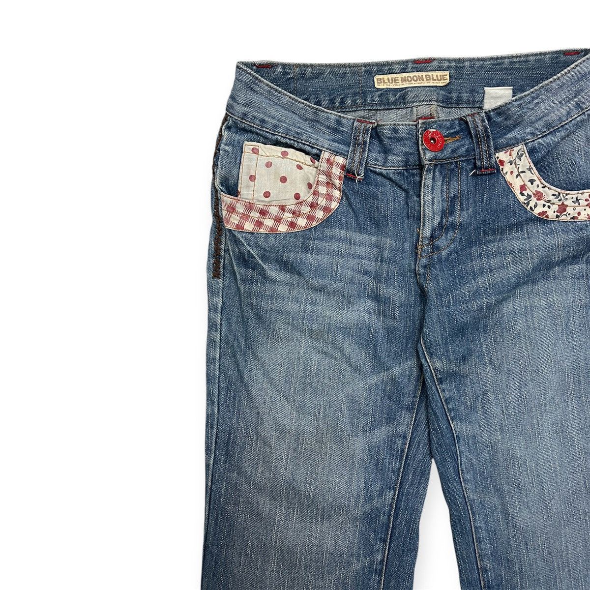Blue Blue Japan × Japanese Brand Blue Moon Blue Jeans I Love BMB Size US 29 - 4 Thumbnail