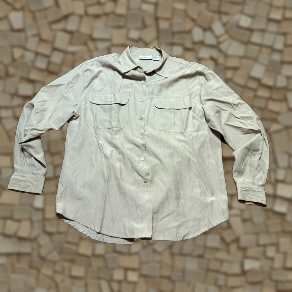 Vintage Alice Stuart Shirt Men’s Medium Brown Long Sleeve Button-Up Shirt Size US M / EU 48-50 / 2 - 1 Thumbnail