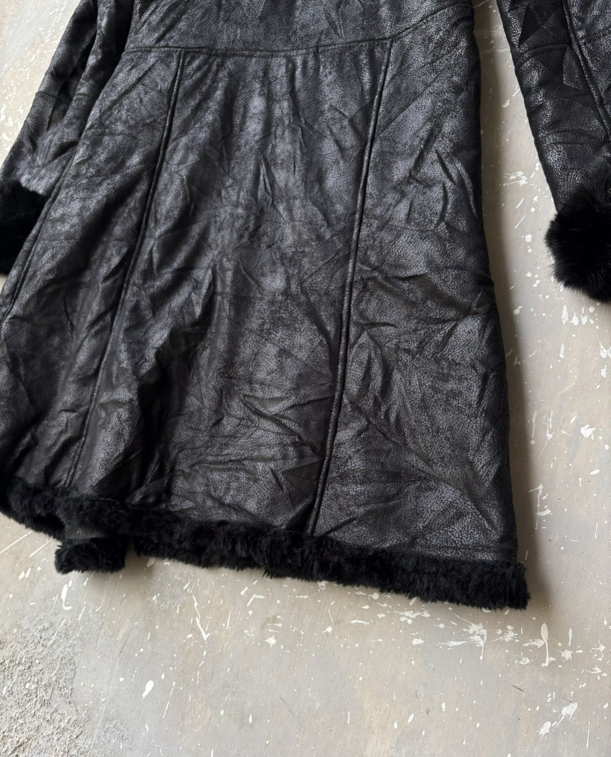 Japanese Brand Malibu Designs Rabbit Fur Lined Coat Asymmetrical Zip Gothic Size US M / EU 48-50 / 2 - 15 Thumbnail