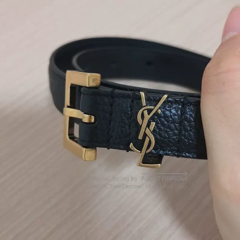 Saint Laurent Paris Saint Laurent Paris size 65 Fashionable trendy metal leath Size ONE SIZE - 3 Thumbnail