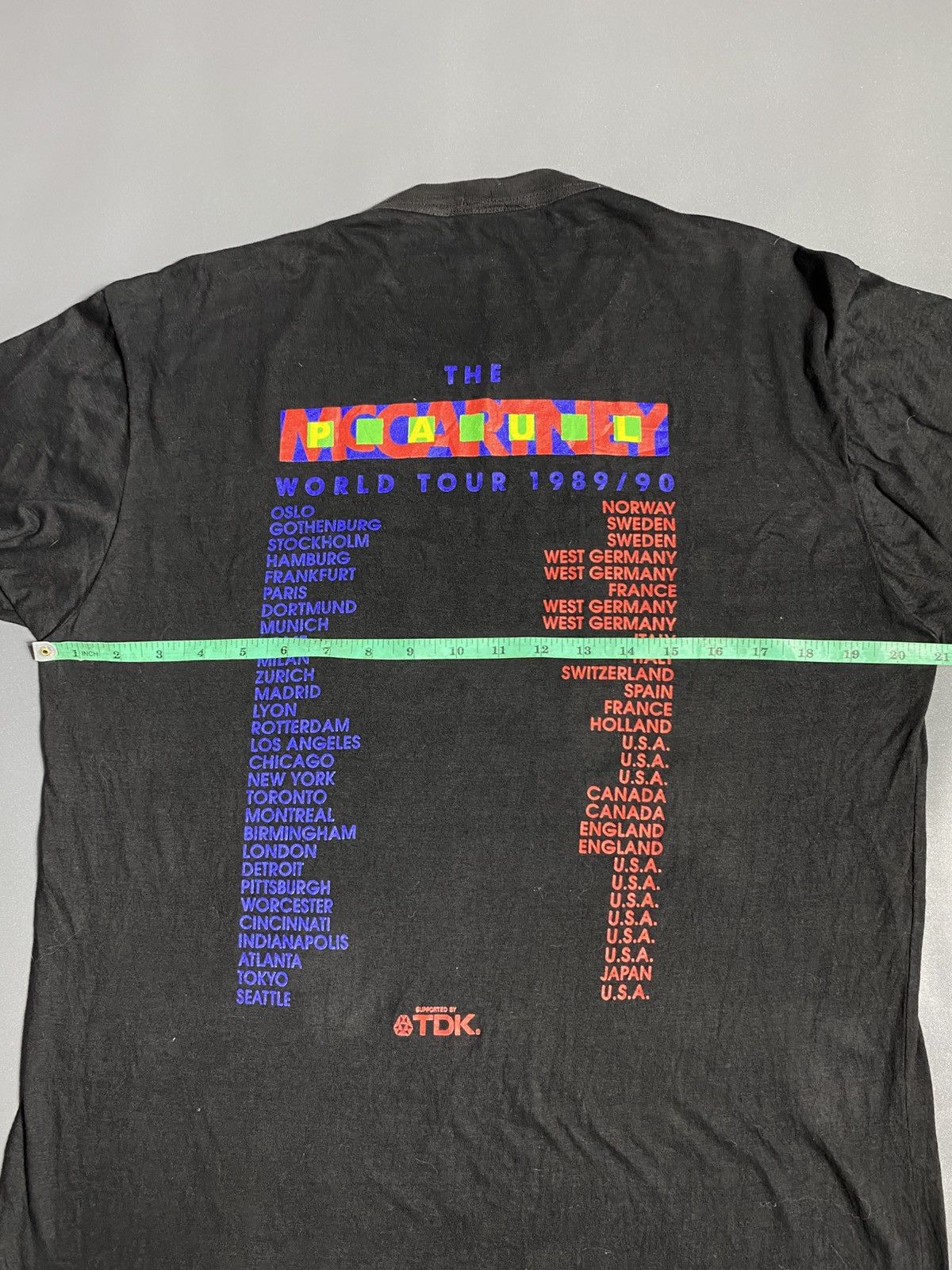 Band Tees Vintage Paul McCartney World Tour 1989 / 90 Size US L / EU 52-54 / 3 - 10 Thumbnail