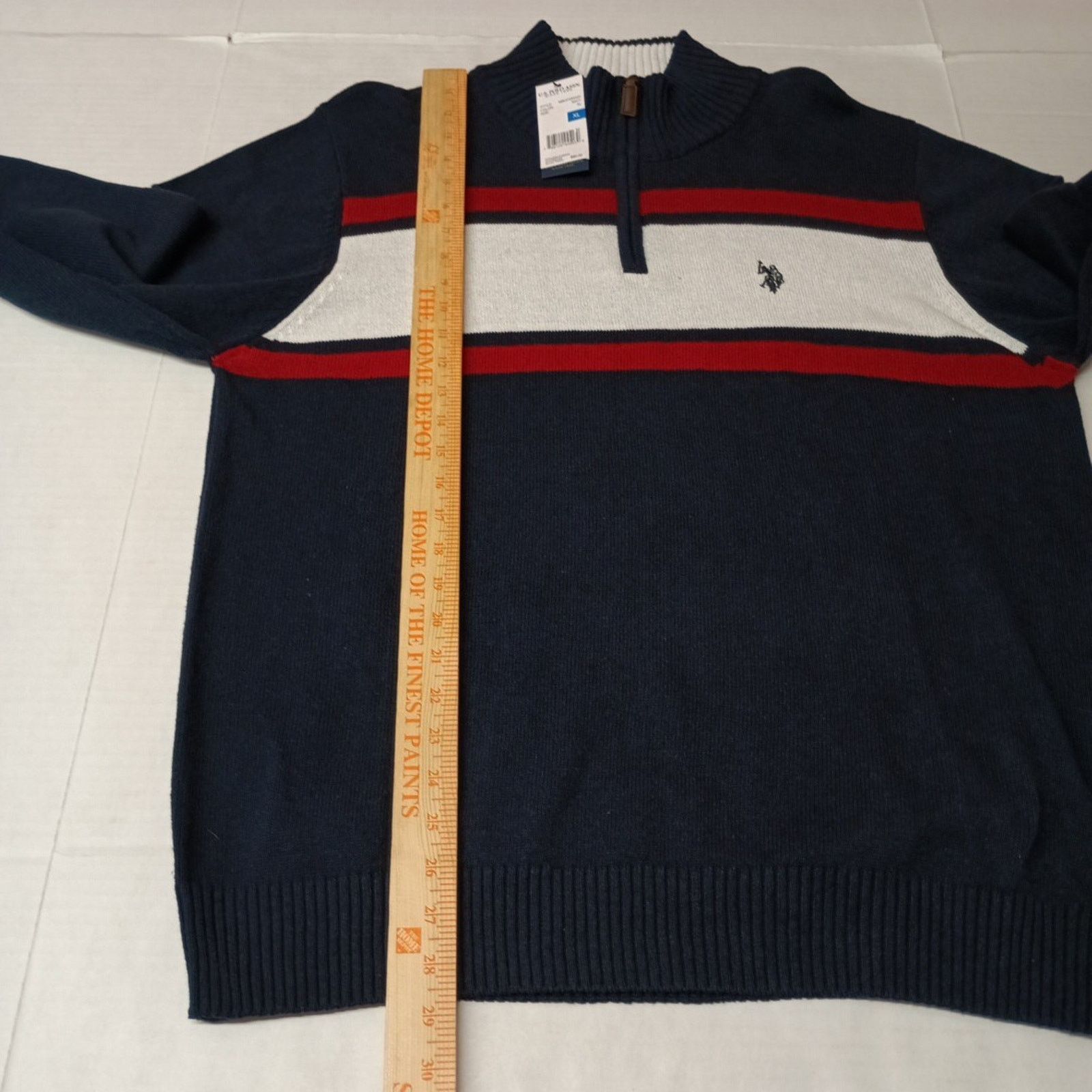 U.S. Polo Assn. U.S. Polo Assn. Sweater Men's Size XL Blue 1/4 Zip Pullover Size US XL / EU 56 / 4 - 6 Thumbnail
