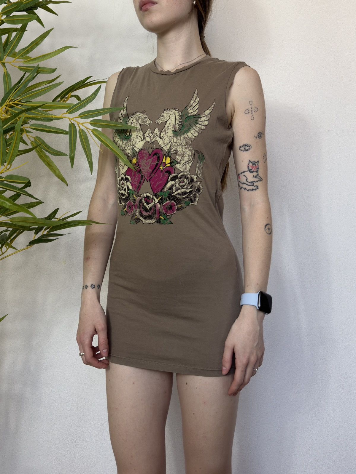 Ed Hardy ED HARDY PRINTED HORSE MINI DRESS Size XS / US 0-2 / IT 36-38 - 9 Thumbnail