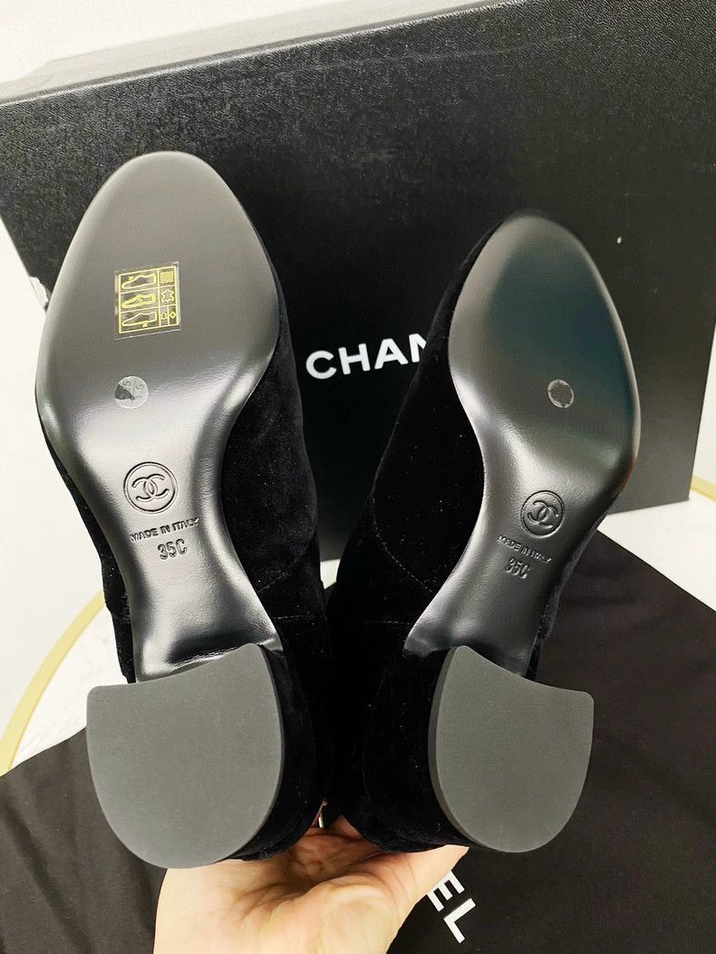 Chanel Chanel Black Ankle Boots Size 35 -2505 Size US 4.5 / IT 34.5 - 6 Thumbnail