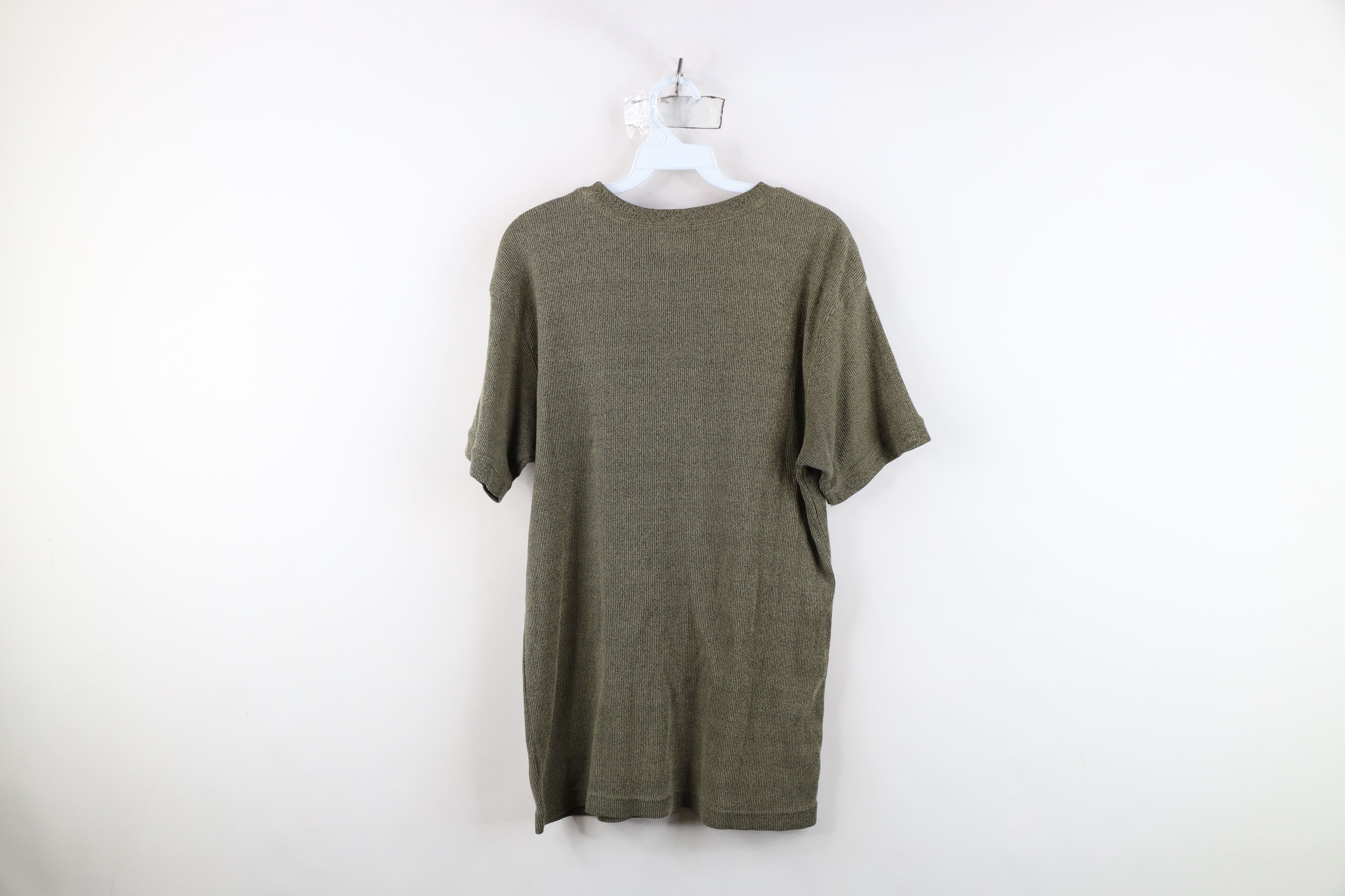 Vintage Vintage 90s Streetwear Ribbed Knit Short Sleeve T-Shirt Size US L / EU 52-54 / 3 - 7 Thumbnail