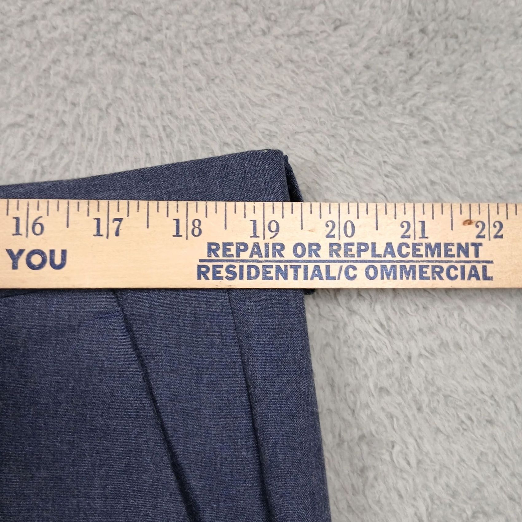 Express Express Slim Fit Dress Pants 36x30 Blue Flat Front Business Casual Men Size US 36 / EU 52 - 6 Thumbnail