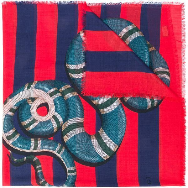 Gucci GUCCI Kingsnake Wool-Silk Scarf Size ONE SIZE - 6 Thumbnail