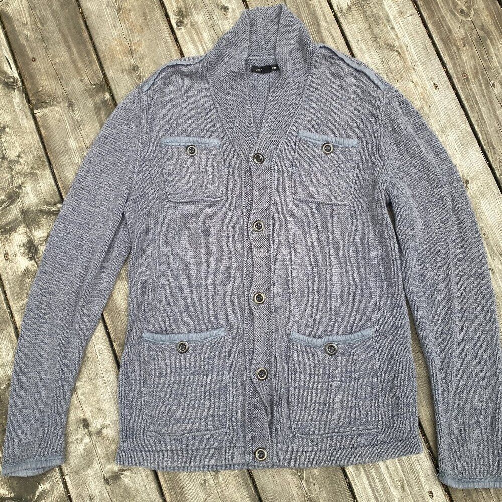 John Varvatos John Varvatos Silk Crewneck Pullover Cardigan Sweater Jacke Size US L / EU 52-54 / 3 - 1 Thumbnail