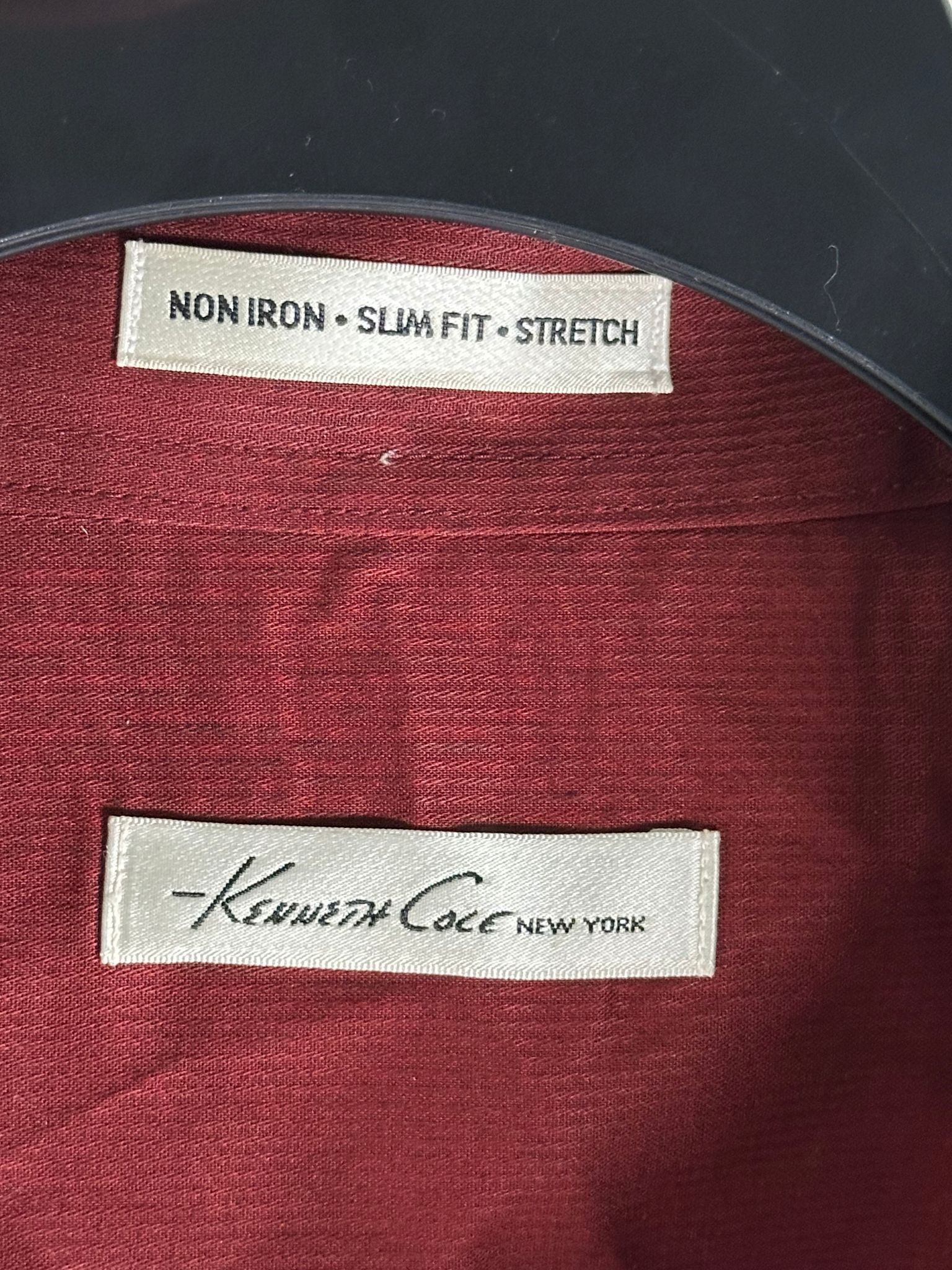 Kenneth Cole Kenneth Cole Dress Shirt Mens 16.5 34/35 Slim Fit Stretch Size 34S - 2 Thumbnail