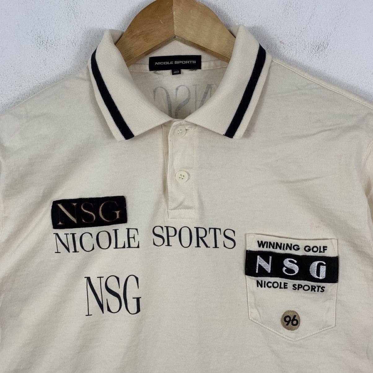 Japanese Brand NSG NICOLE SPORTS Golf Embroidered Japan Polo Collar Tshirt Size US S / EU 44-46 / 1 - 4 Thumbnail