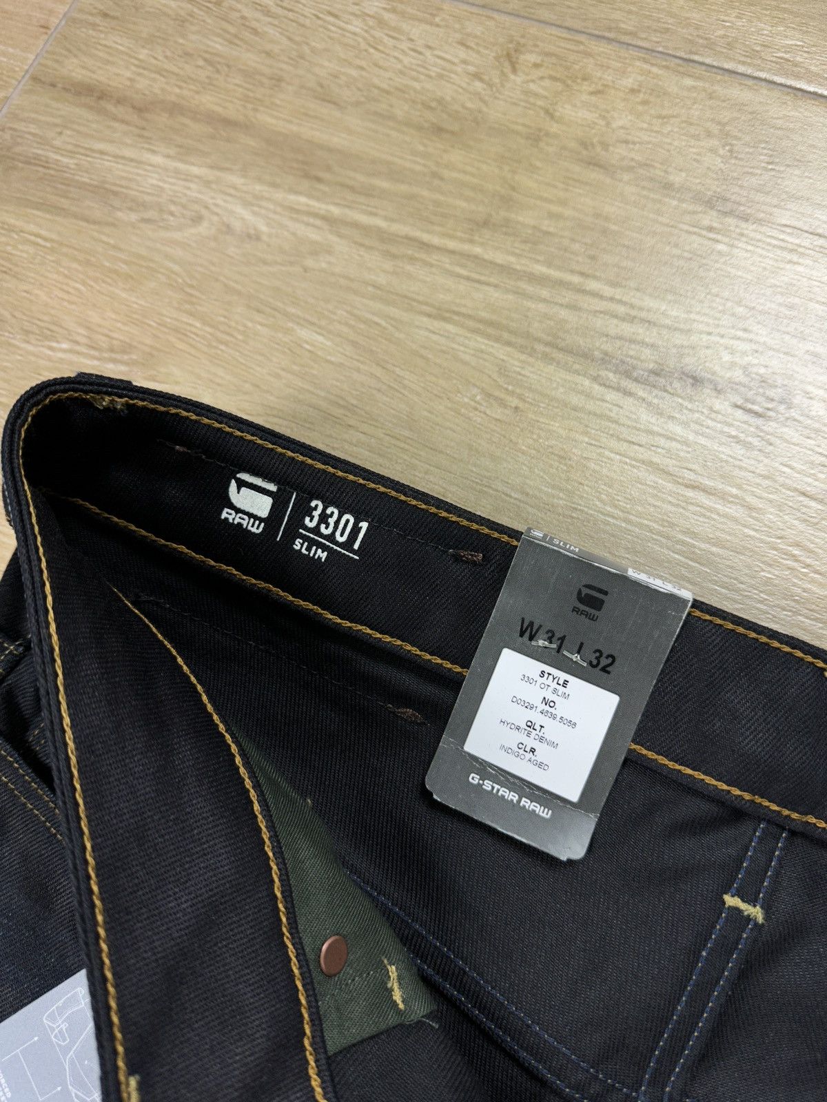 G-Star NEW🏷️ G-Star Raw 3301 OT Slim Denim Jeans Size US 31 - 6 Thumbnail