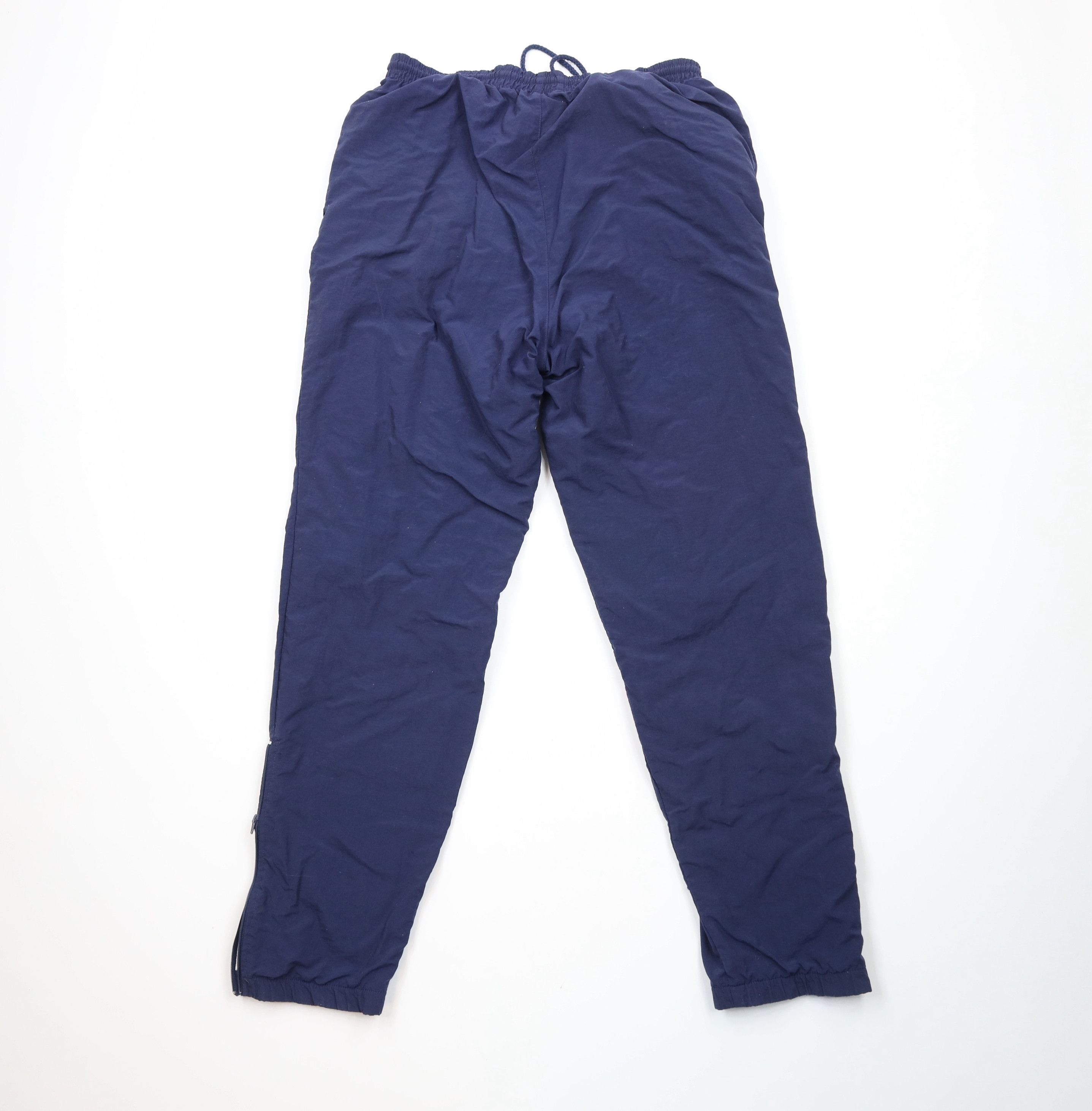 Asics × Vintage Vintage 90s Asics Spell Out Lined Windbreaker Pants Blue Size US 34 / EU 50 - 11 Thumbnail