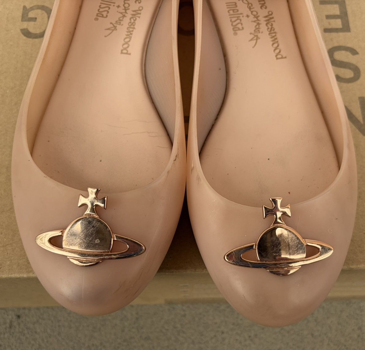 Vivienne Westwood Vivienne Westwood x Melissa Anglomania Nude Ballet Flats Size US 7 / IT 37 - 9 Thumbnail
