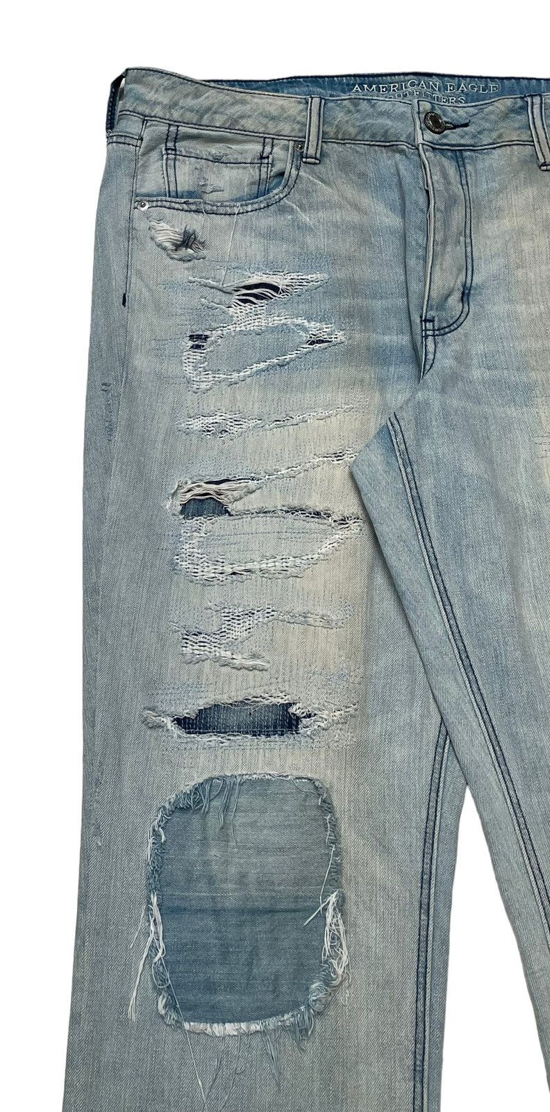 American Eagle Outfitters × Vintage Vintage American Eagle Outfitters Distressed Jeans 2000s Size US 38 / EU 54 - 5 Thumbnail