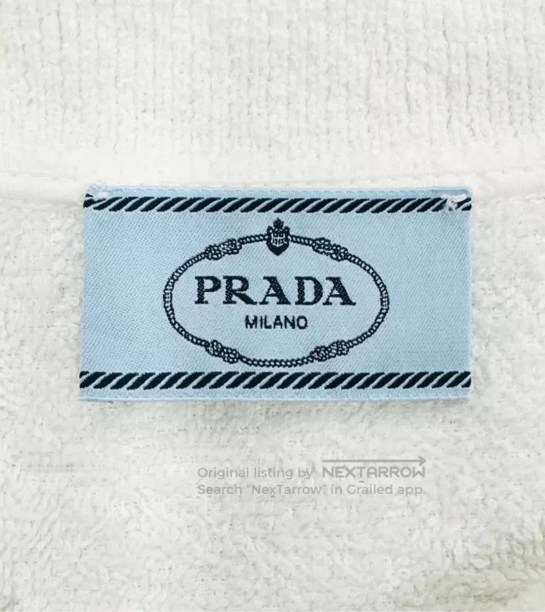 Prada Prada White towel logo pattern letter logo long-sleeved sw Size US XS / EU 42 / 0 - 4 Thumbnail