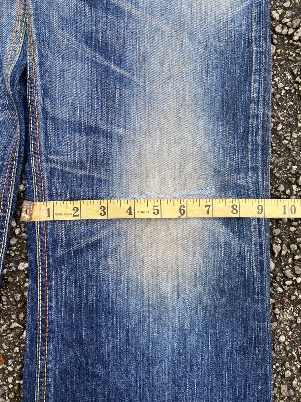 Edwin 💥FLARE💥VINTAGE EDWIN 503 BLUE TRIP DISTRESSED DENIM Size US 32 / EU 48 - 4 Thumbnail