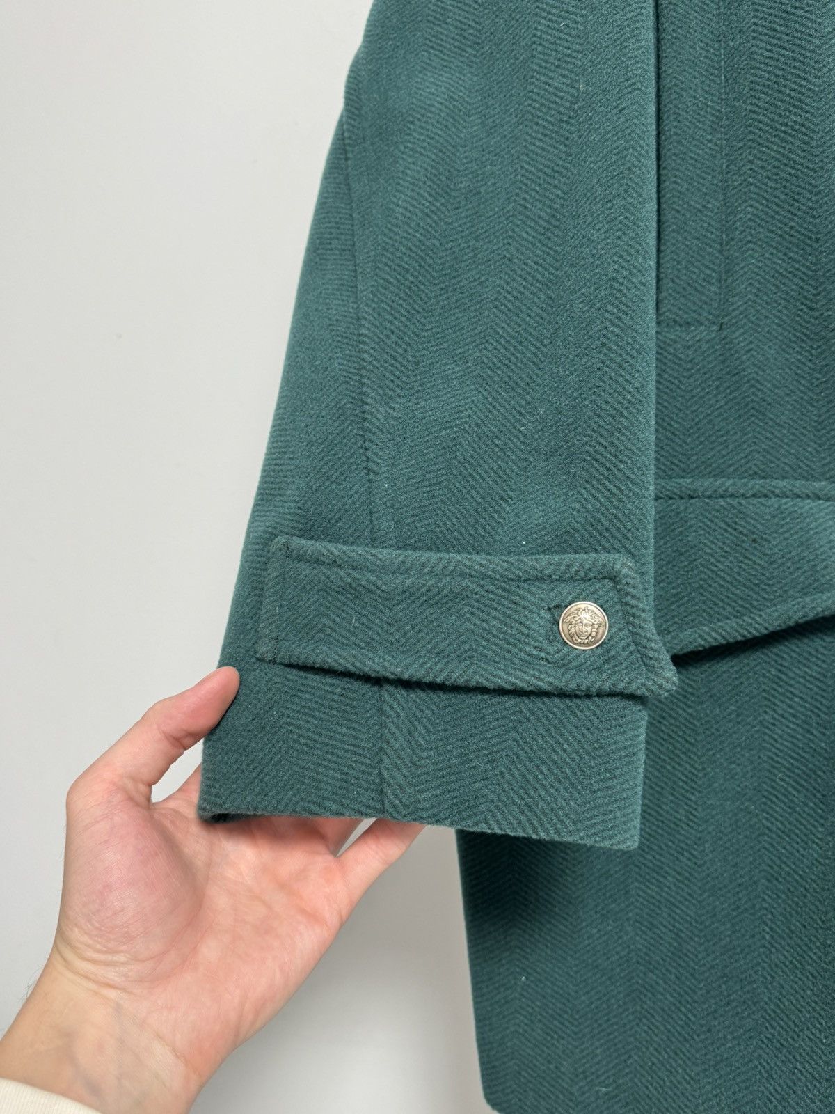 Versace Versace Coat Men’s Green Wool Luxury Coats Size US L / EU 52-54 / 3 - 10 Thumbnail