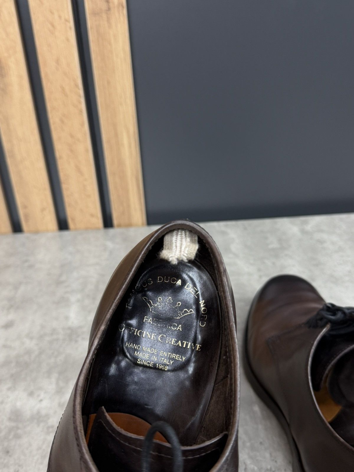 Officine Creative Officine Creative Brown Leather Lace Up Shoes Size 42 Size US 9 / EU 42 - 13 Thumbnail