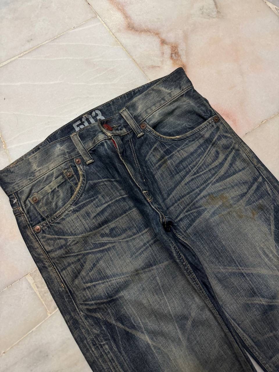 Edwin 💥Insane💥Vtg Edwin Rusty Honeycomb Sick Clawmark Nice Style Size US 31 - 6 Thumbnail