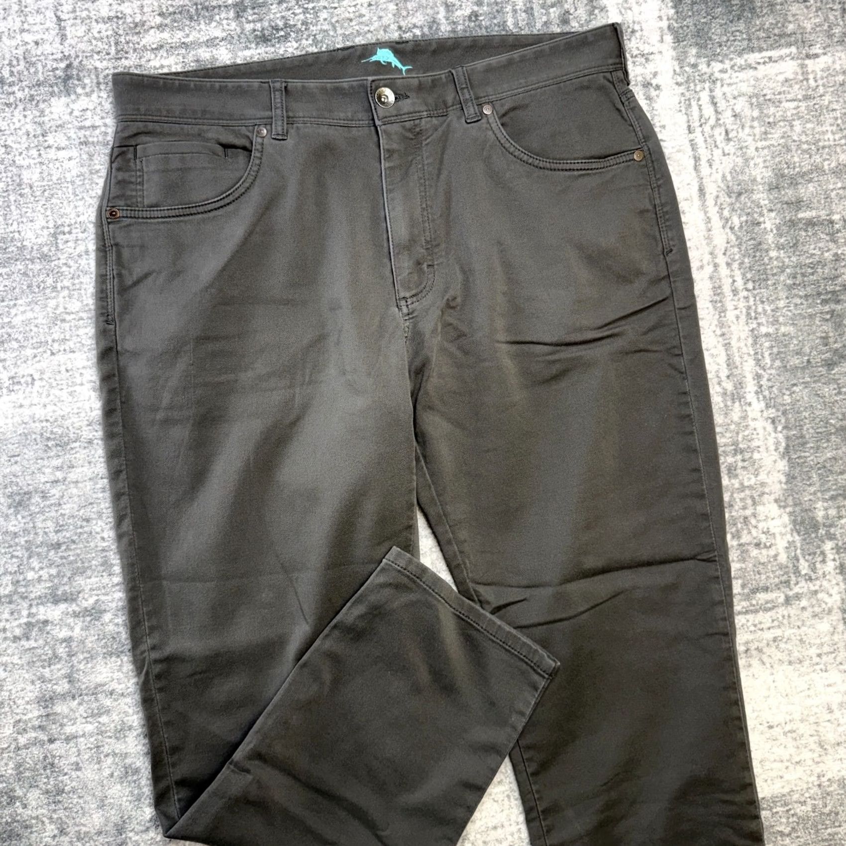 Tommy Bahama Tommy Bahama Pants Mens 38x30 Gray Harbor Point 5-Pocket Stretch Chino Size US 38 / EU 54 - 2 Thumbnail