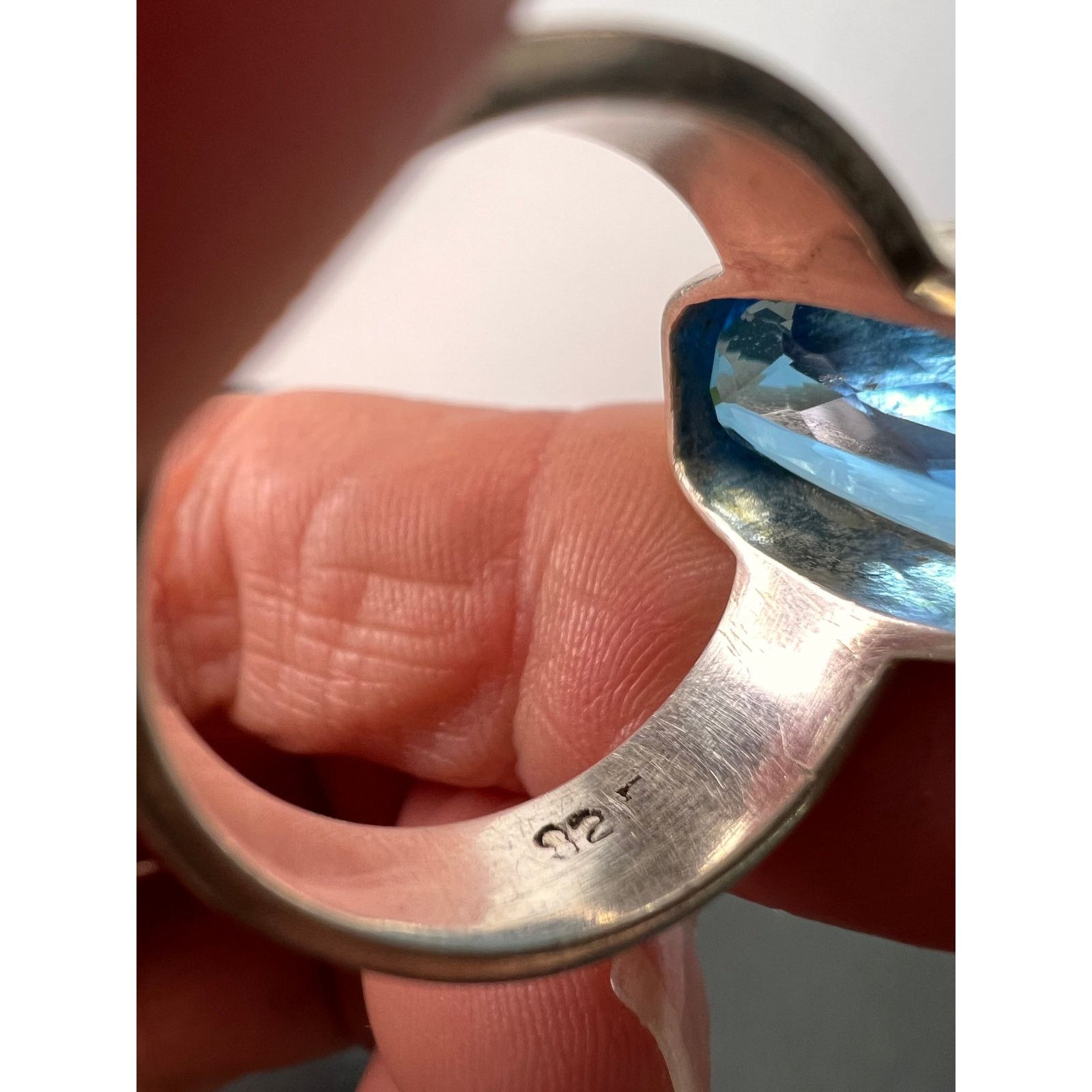 Other NEW Swiss blue topaz sterling silver ring size 8. 8.17 grams Size ONE SIZE - 10 Thumbnail