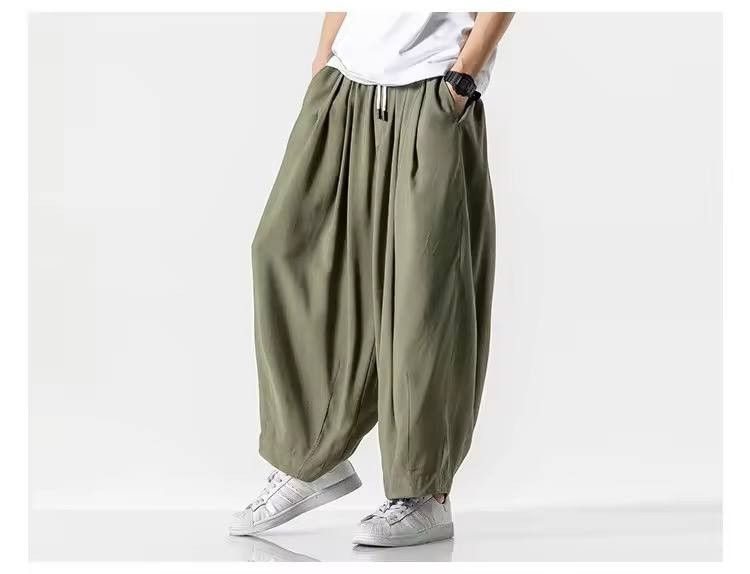Japanese Brand × Vintage monochrome casual wide leg pants Size US 36 / EU 52 - 1 Thumbnail