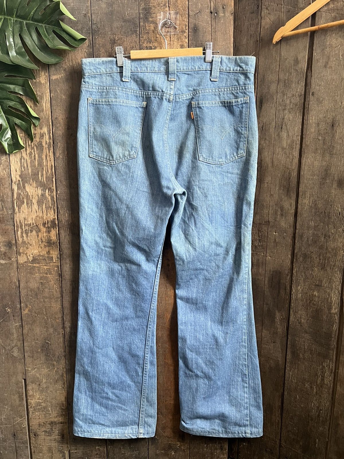 Levi's × Vintage Vintage 70’s Levis 547 Orange Tab Flare Denim Jeans Size US 37 - 2 Thumbnail