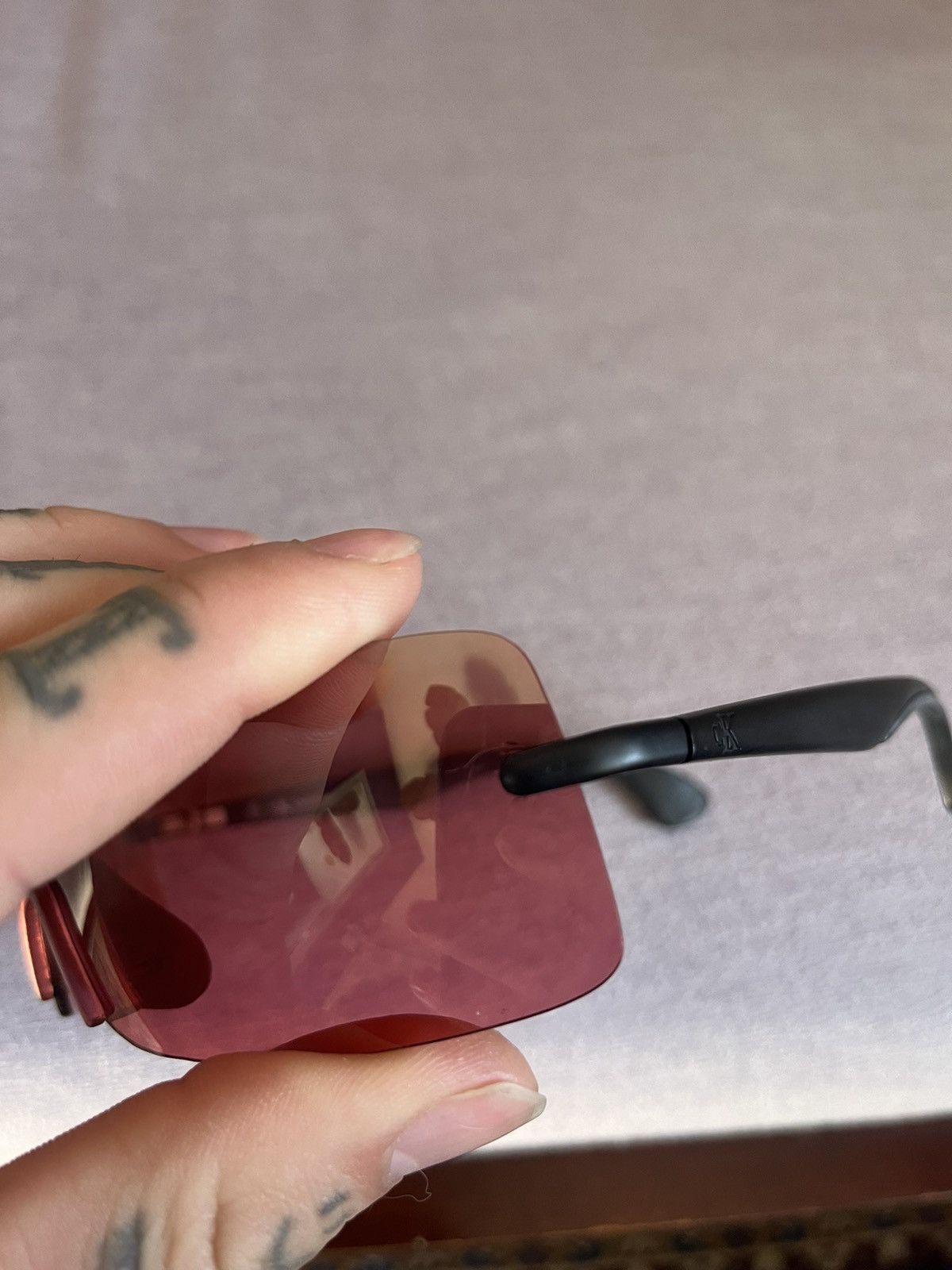 Calvin Klein × Vintage Calvin Klein Sunglasses Black Vintage Japan Size ONE SIZE - 6 Thumbnail
