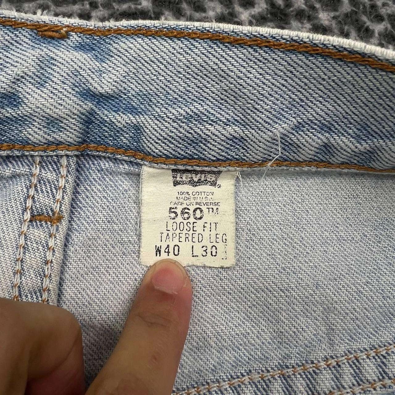 Levi's Vintage Levi's 560 Jeans 40x30 Loose Fit Denim Tapered Size US 40 / EU 56 - 9 Thumbnail