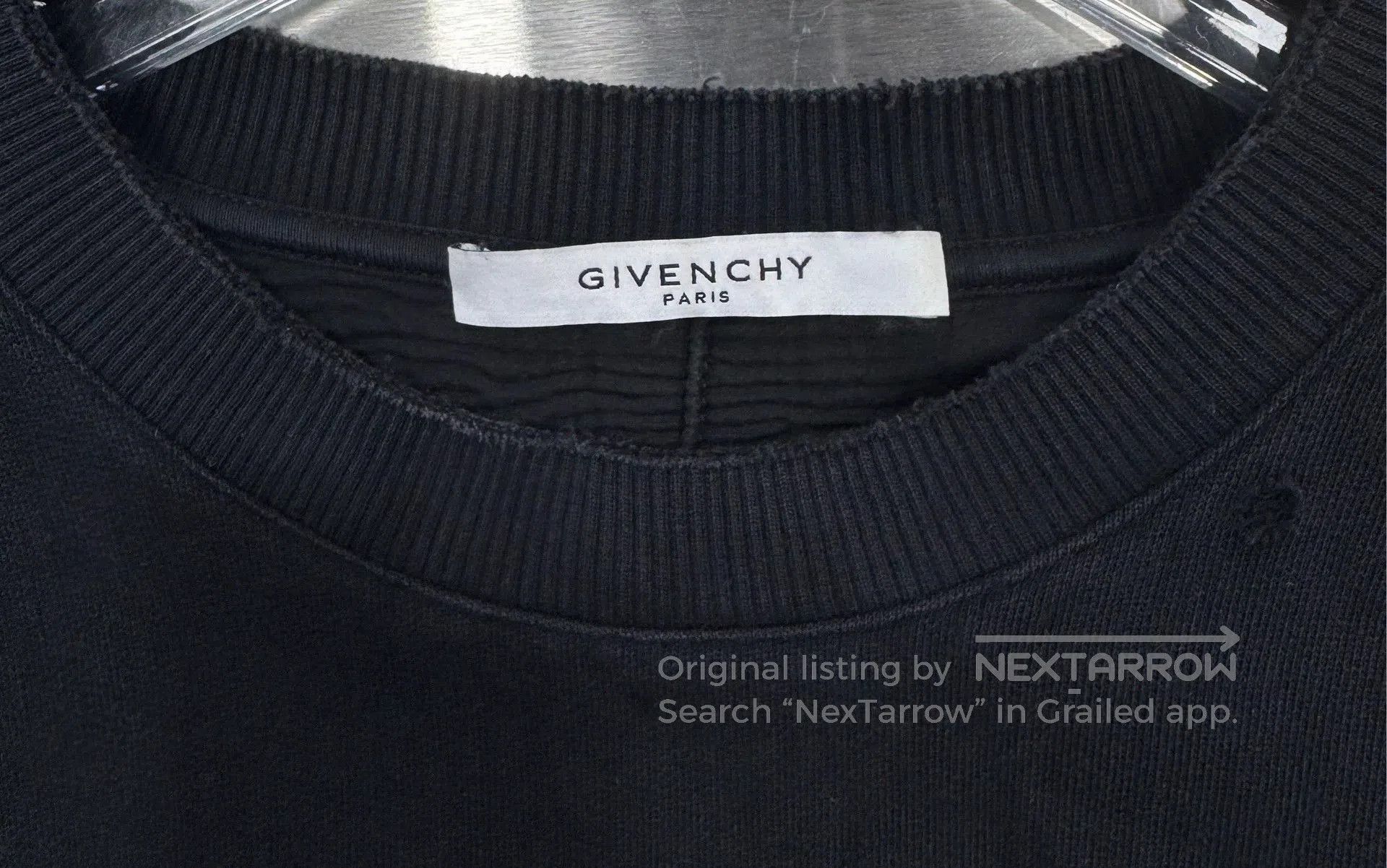 Givenchy Givenchy Black Distressed Logo Hoodie XS. Size XS / US 0-2 / IT 36-38 - 5 Thumbnail