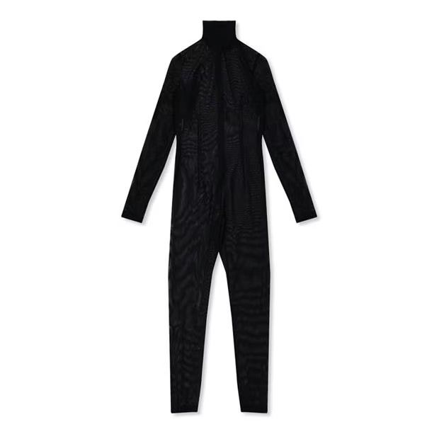Dolce & Gabbana o1g2r1mq1024 Re Edition Kim Tulle Jumpsuit in Nero Size XS / US 0-2 / IT 36-38 - 1 Thumbnail