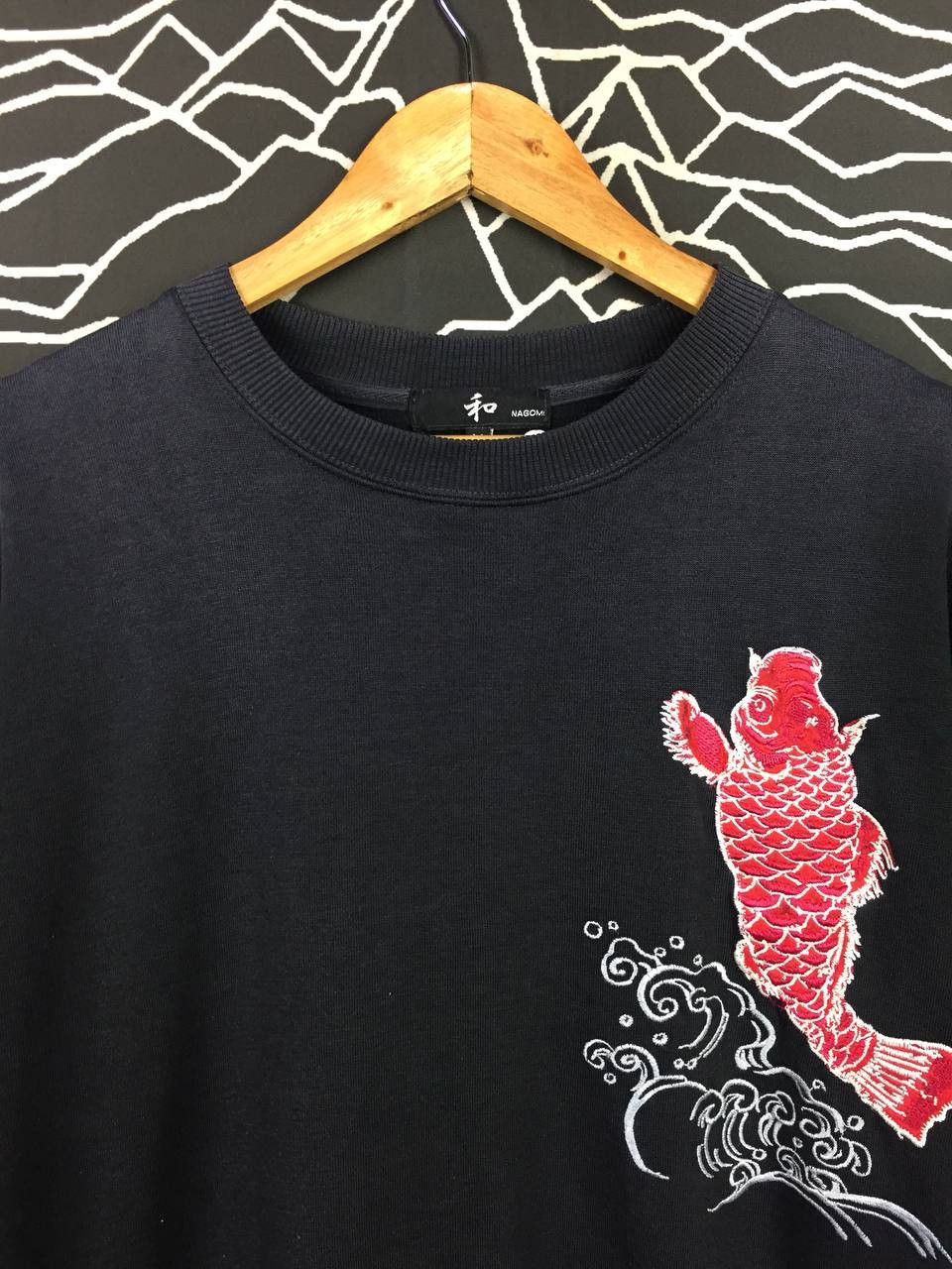 Vintage Vtg Nagomi Japanese Art Koi Fish Embroidery Sweatshirt Size US M / EU 48-50 / 2 - 3 Thumbnail