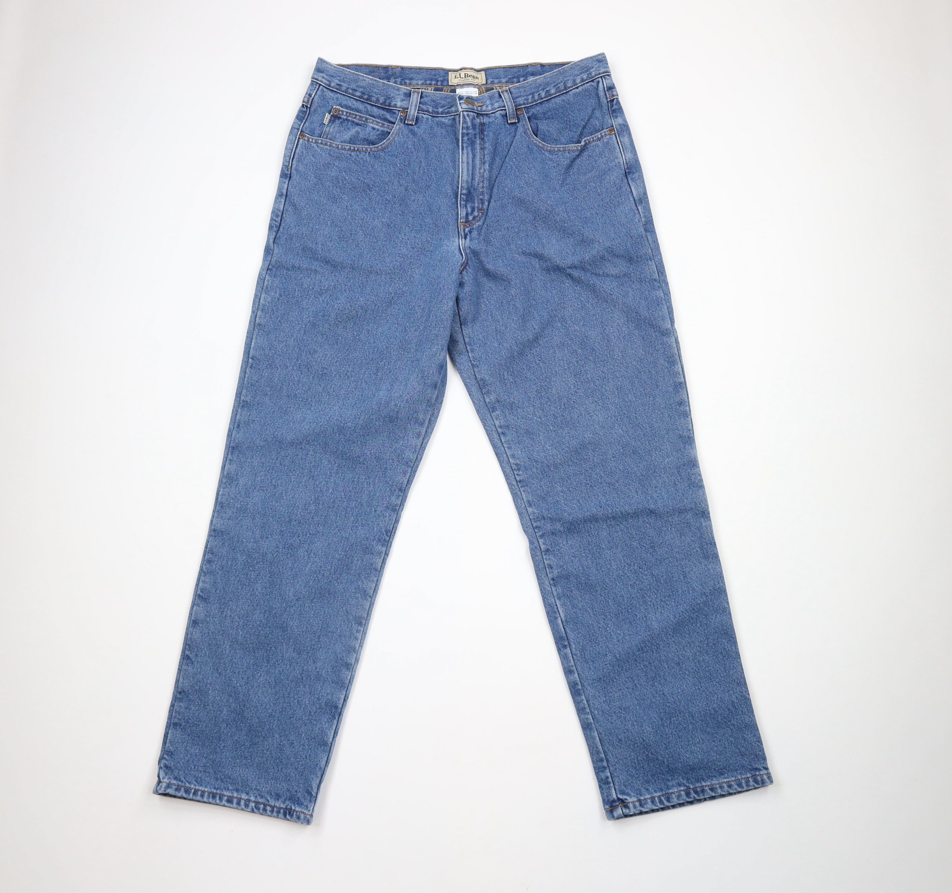 L.L. Bean × Vintage Vintage LL Bean Flannel Lined Classic Fit Denim Jeans Blue Size US 36 / EU 52 - 2 Thumbnail