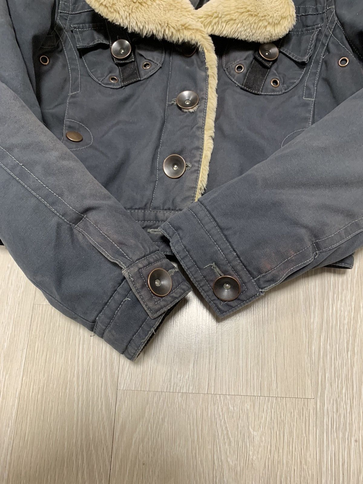 If Six Was Nine × Japanese Brand × Vintage Cropped vintage faux fur jacket, y2k, avantgarde style Size S / US 4 / IT 40 - 10 Thumbnail