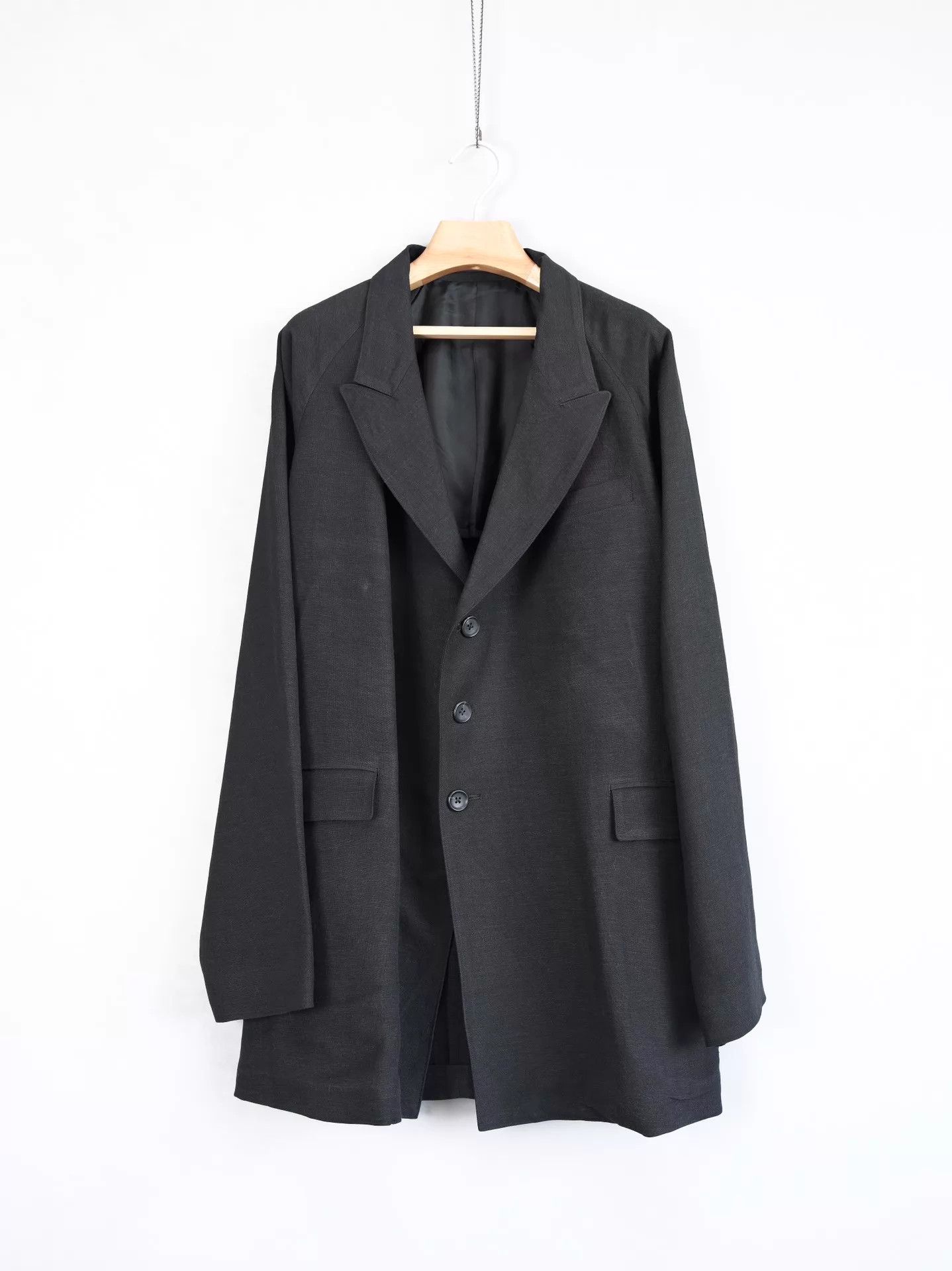 Yohji Yamamoto Yohji Yamamoto 24SS Dropped Shoulder Linen Blend Jacket Size US M / EU 48-50 / 2 - 1 Thumbnail