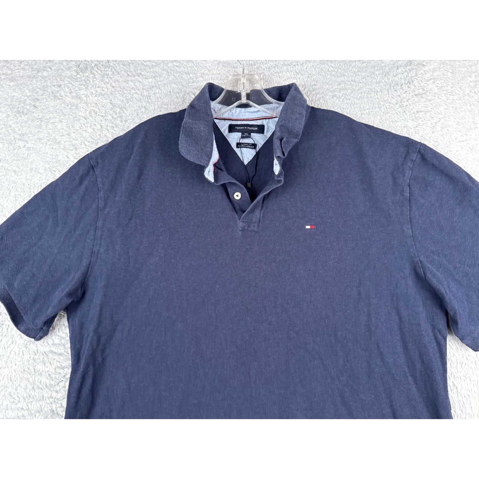 Tommy Hilfiger Tommy Hilfiger Polo Shirt Men 2XL XXL Blue Classic Fit 100% Cotton READ Size US XXL / EU 58 / 5 - 4 Thumbnail