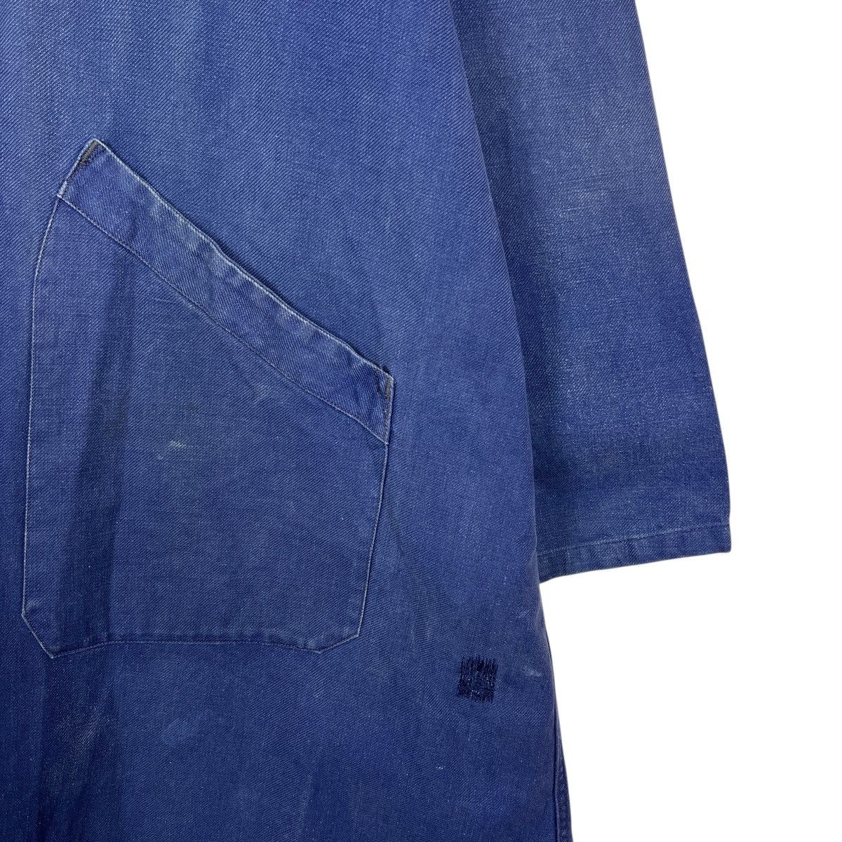 Vintage 50s 60s Vintage French Worker Sanfor Unifor Chore Coat Belt Size US L / EU 52-54 / 3 - 14 Thumbnail